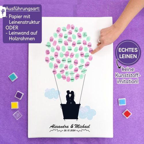 Weddingtree Papier, Hochzeitsgästebuch, Heißluftballon