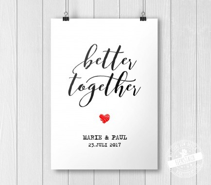 You & me - better together Print personalisierbar