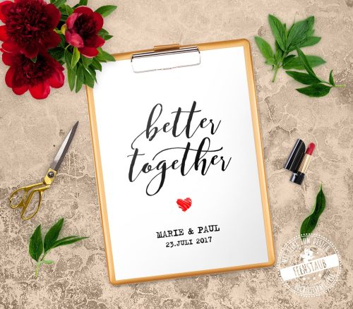 You & me - better together Print