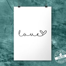 love Print auf Papier