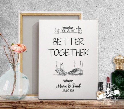 You & me - better together Leinwand personalisierbar