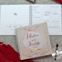 Gästebuch für Hochzeit, Boho, mit Fragen
