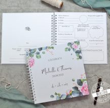 Gästebuch für Hochzeit mit vorgedruckten Fragen