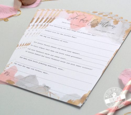 Gästebuch Alternative für die Hochzeit Karten mit vorgedruckten Fragen
