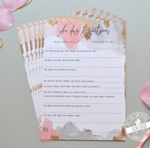 Gästebuchkarten für die Hochzeit für die Gäste zum Ausfüllen