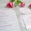 Kartenset für Hochzeit mit Blumen