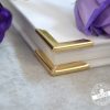 Gästebuch für die Hochzeit in weiß mit goldenen Buchecken