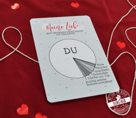 Valentinstag Karte Liebes Diagramm