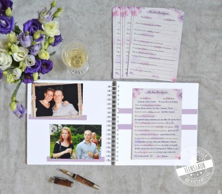 Hochzeitsgästebuch für Fotos und Karten