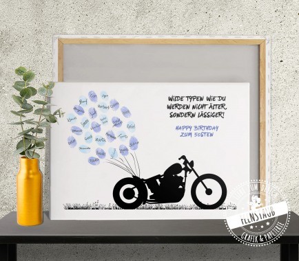 Motorrad Fingerabdruckbild