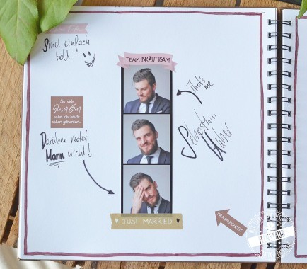 Gestaltung Hochzeitsgästebuch mit Stickern