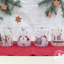 Weihnachtskerzenhüllen stimmungsvolle Adventdeko für Teelichter und Kerzen