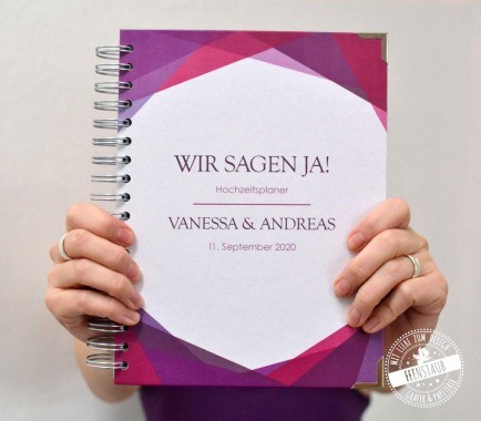 Hochzeitsplaner Buch mit NAmen und Datum personalisierbar