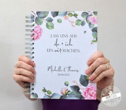 Planungshilfe für deine Hochzeit, personalisierbares Weddingplaner Buch