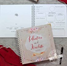 Boho Gästebuch für die Hochzeit, personalisiert