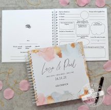 Gästebuch Hochzeit, Hochzeitsbuch mit Fragen, Formulierung auch für lgbtq+Hochzeiten geeignet