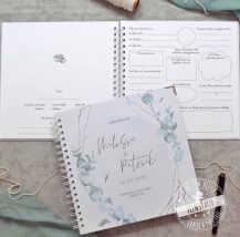Gästebuch, Gästealbum, Hochzeitsbuch mit Fragen an die Gäste