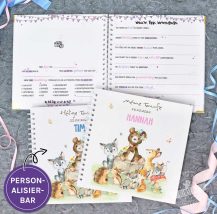 Gästebuch mit personalisierten Cover, Taufgästebuch, Geschenk zur hl Taufe