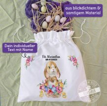 Ostersäckchen, personalisierte Geschenksverpackung mit Osterhasen
