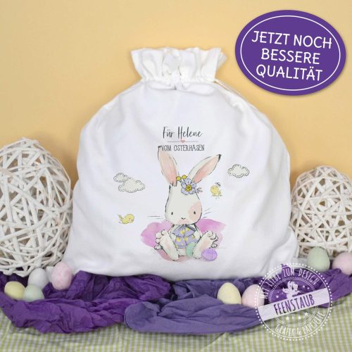 Osterhase, bedruckter Stoffsack für Ostern, personalisierte Geschenkverpackung