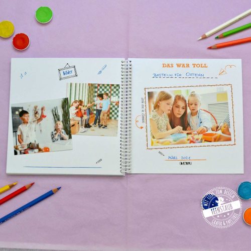 Erinnerungsbuch für Lehrerin, selbstgemacht von den Schülern