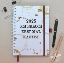 Taschenkalender, Terminorganizer 2025, Kaffee