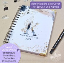 Terminkalender 2025 ind A5, Monogramm Cover