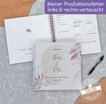 Gästebuch für die Hochzeit, personalisierbar mit Namen und Datum