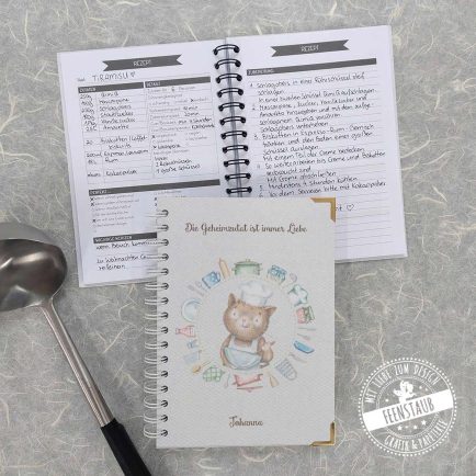Rezeptbuch zum Selberschreiben & Ausfüllen - DIN A5 Hardcover, personalisierbar