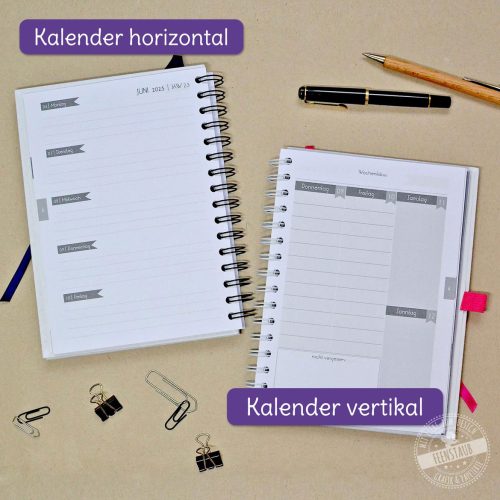 Personalisierter Tagesplaner, Terminkalender 2025, individuell