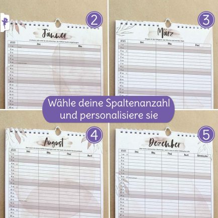 kalender zum aufhängen, familienplaner a3, Blätter