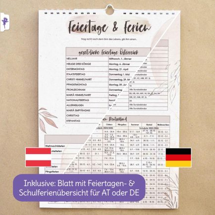 Kalender mit Sprüchen, personalisierter Wandkalender 2025