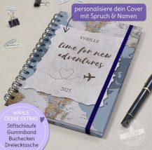 Taschenkalender 2025, personalisierbares Cover, Travel