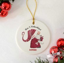 Anhänger für Weihnachten, personalisierter Keramikanhänger Wichtel