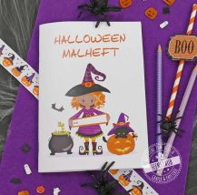 Halloween Malheft, Mitgebsel für Halloweenpary mit Kindern, Idee statt Süßigkeiten für Süßes oder Saures