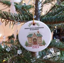 Weihnachten Anhänger, Baumschmuck personalisiert, Eigenheim