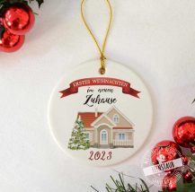 Weihnachtsdeko personalisiert, besondere Weihnachtsanhänger, zuhause
