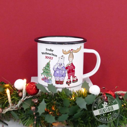 Tasse für Weihnachten, personalisierter Becher, Glühweinbecher, Teetasse