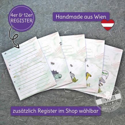 register für motivordner, dino registerblätter
