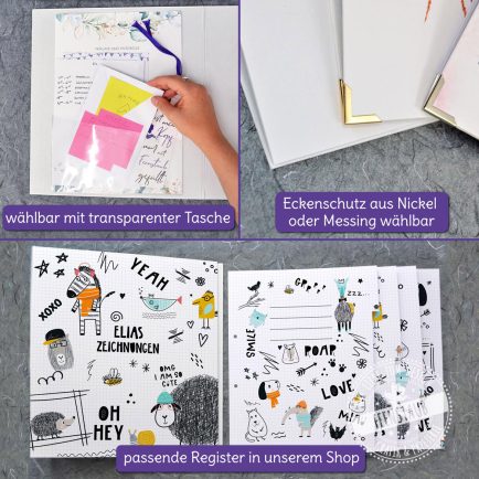 personalisierte Kindergartenmappe, Ordner für Kinder A4