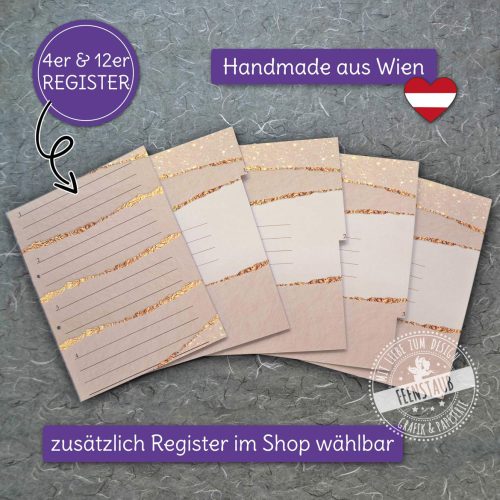register a4 ordner, 4er 12er registerblätter