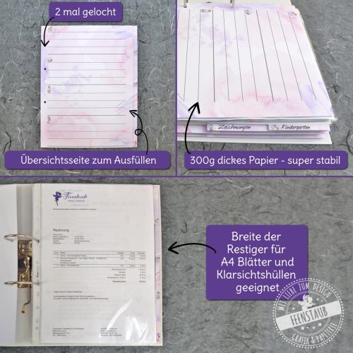 registerblätter einhorn, bunte trennblätter