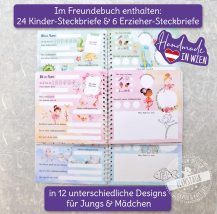 Kindergarten Freundebuch, personalisiertes Freundschaftsbuch; Ballerina