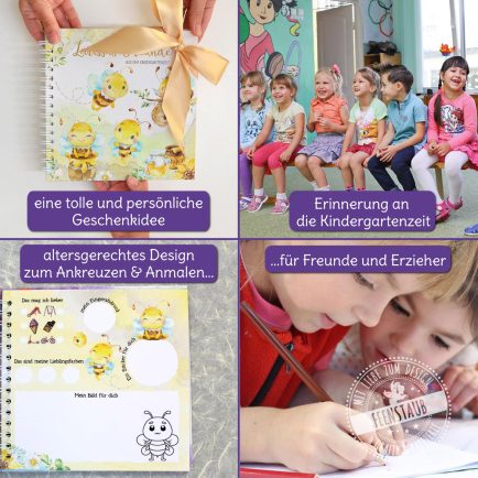 Freundschaftsbuch Kindergarten, Freundebuch Kita, Bienen