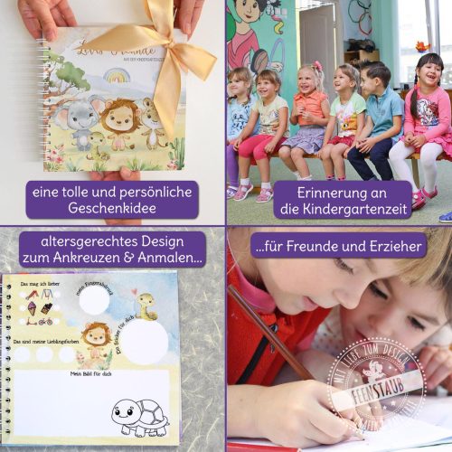 Geschenk Kindergartenstart, Freundschaftsbuch personalisiert