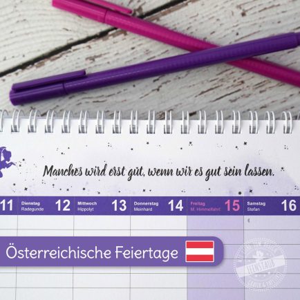 Feenstaub Kalender mit Sprüchen, Spenden für Pfotenretter