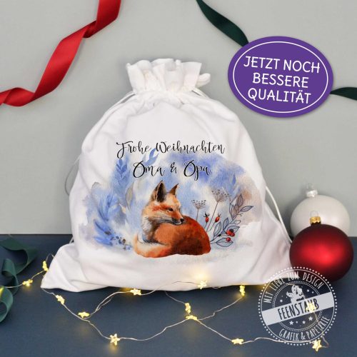 Nikolo Sack, Weihnachtssack, Weihnachtsgeschenk personalisiert, Fuchs
