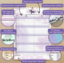 Familienkalender, Monatsplaner, Terminkalender