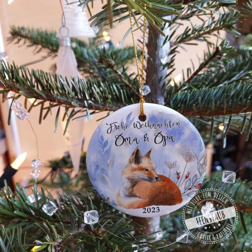 Deko für den Weihnachtsbaum, Geschenk für Weihnachten oder Nikolo, Keramikanhänger