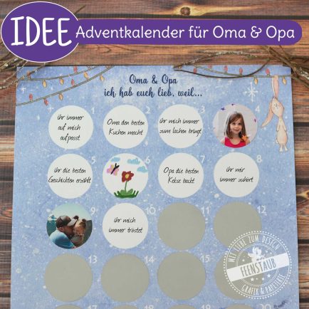 Adventkalender für Paare, Oma & Opa, Freundin, DIY Adventskalender